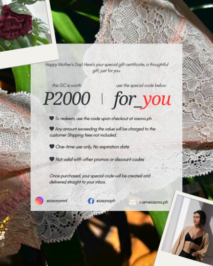 Mother's Day Gift Certificate PhP2000