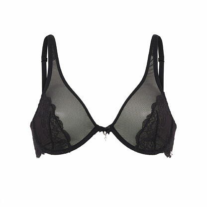 Hera Underwire Plunge Bra - Black